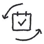 Ikona symbolizujúca kontrolu a monitorovanie v reálnom čase - automatické notifikácie