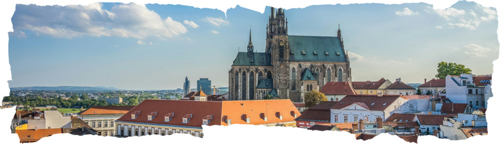 Panoráma Brna s katedrálou na Petrove – živnosť pre českú firmu zo Slovenska